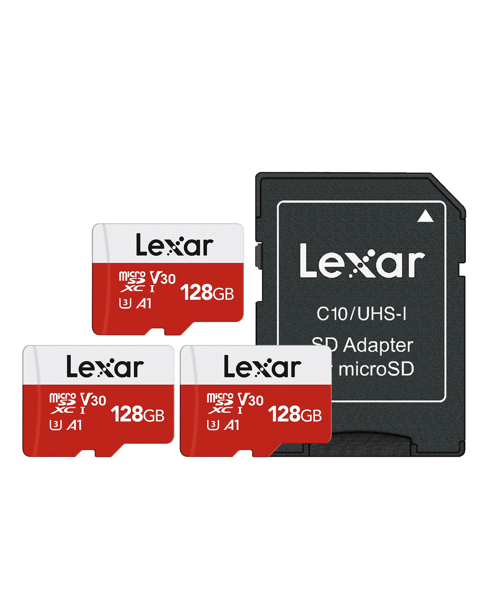 Lexar E-Series 128GB 3 PK Micro SD Card MicroSDXC UHS-I Flash Memory Card