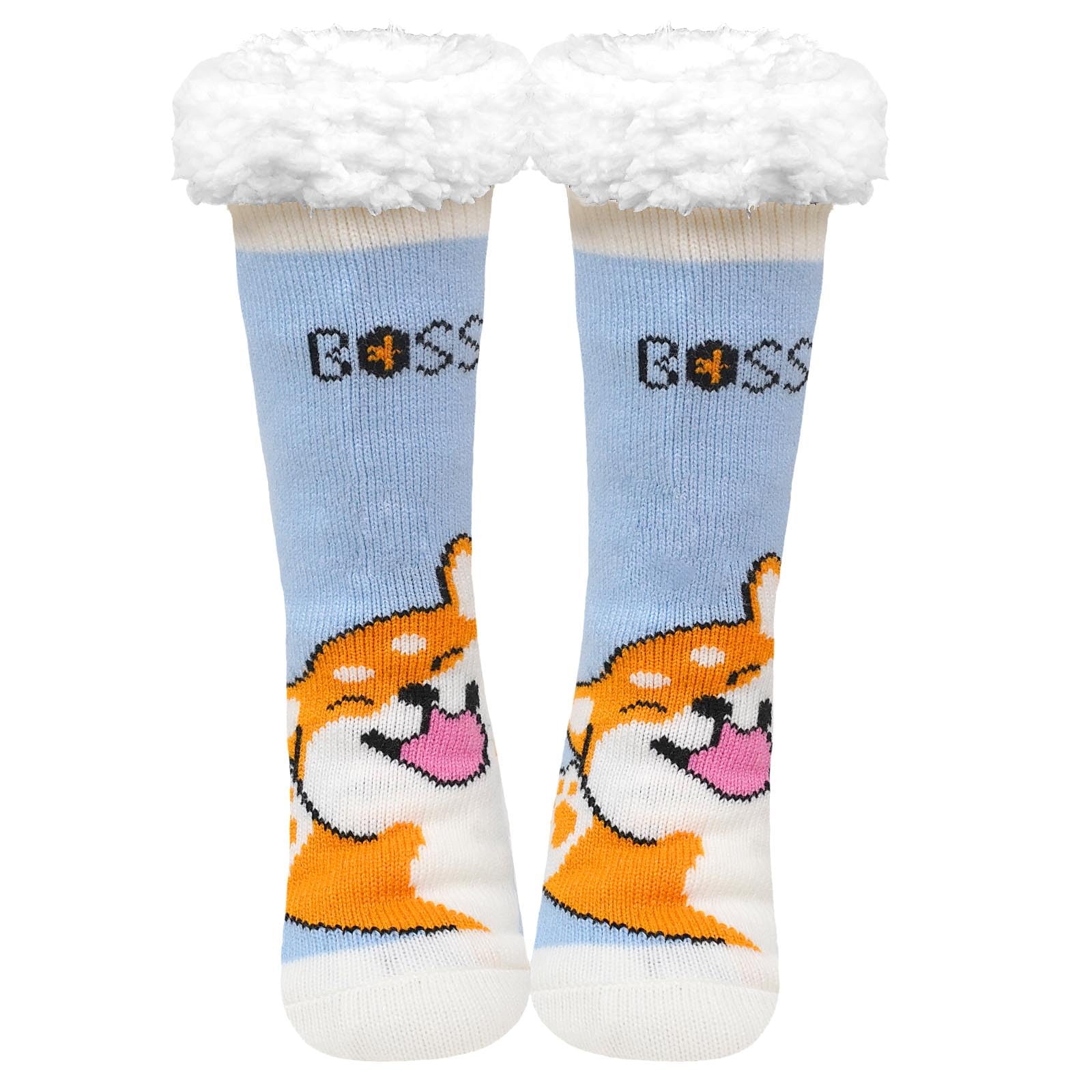 LOFIR Cuddly Socks Slippers Socks for Women: Winter Warm Stopper Socks ABS Sole 