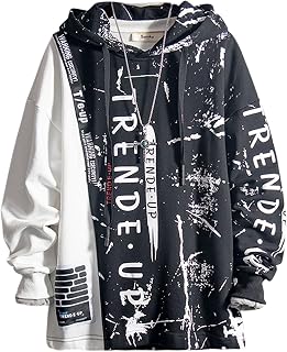 Hoodie Men's Techwear Hoodie Pullover Hip Hop Streetwear Patchwork