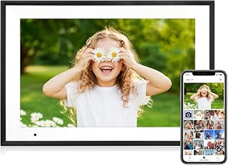 Digital Picture Frame 10.1 Inch Digital Photo Frame 32GB Storage, WiFi Picture Frame with1280x800 IPS Touch Screen, Auto-Rotate Photo Frame Share Your Photos and Videos via AiMOR App, Black