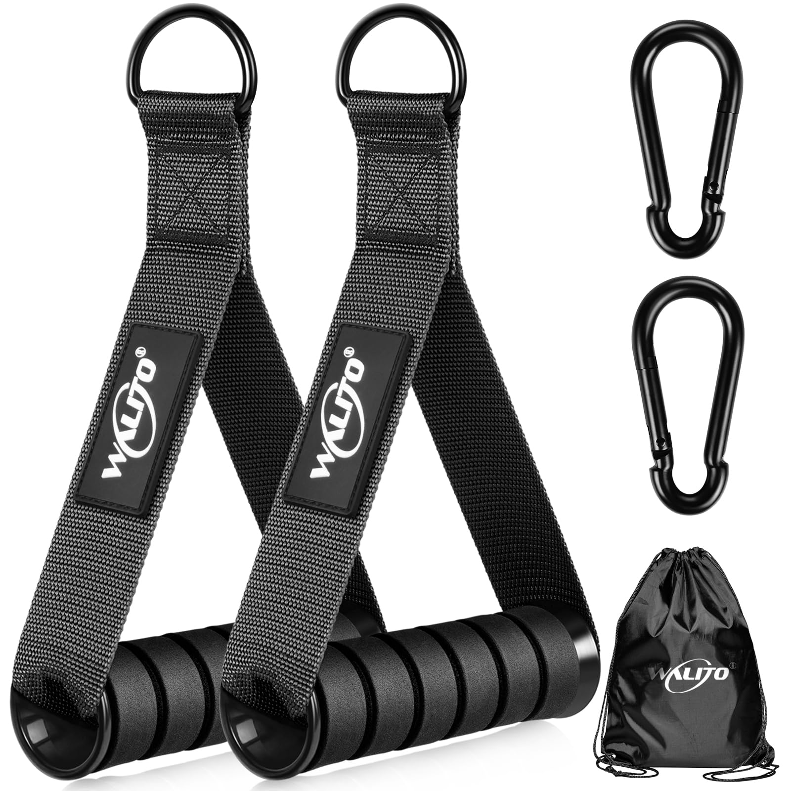 WALITO Exercise Handles, Replacement Cable Machine Attachments for Home Gym Equi