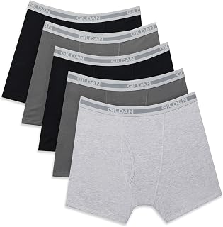 Gildan Men's Boxer Shorts Regular Leg Multiple Pack (5 Pack)