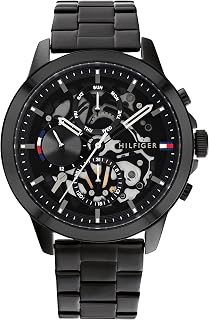 Tommy Hilfiger Analoge Multifunktions-Quarzuhr für Herren mit Edelstahl- oder Lederarmband