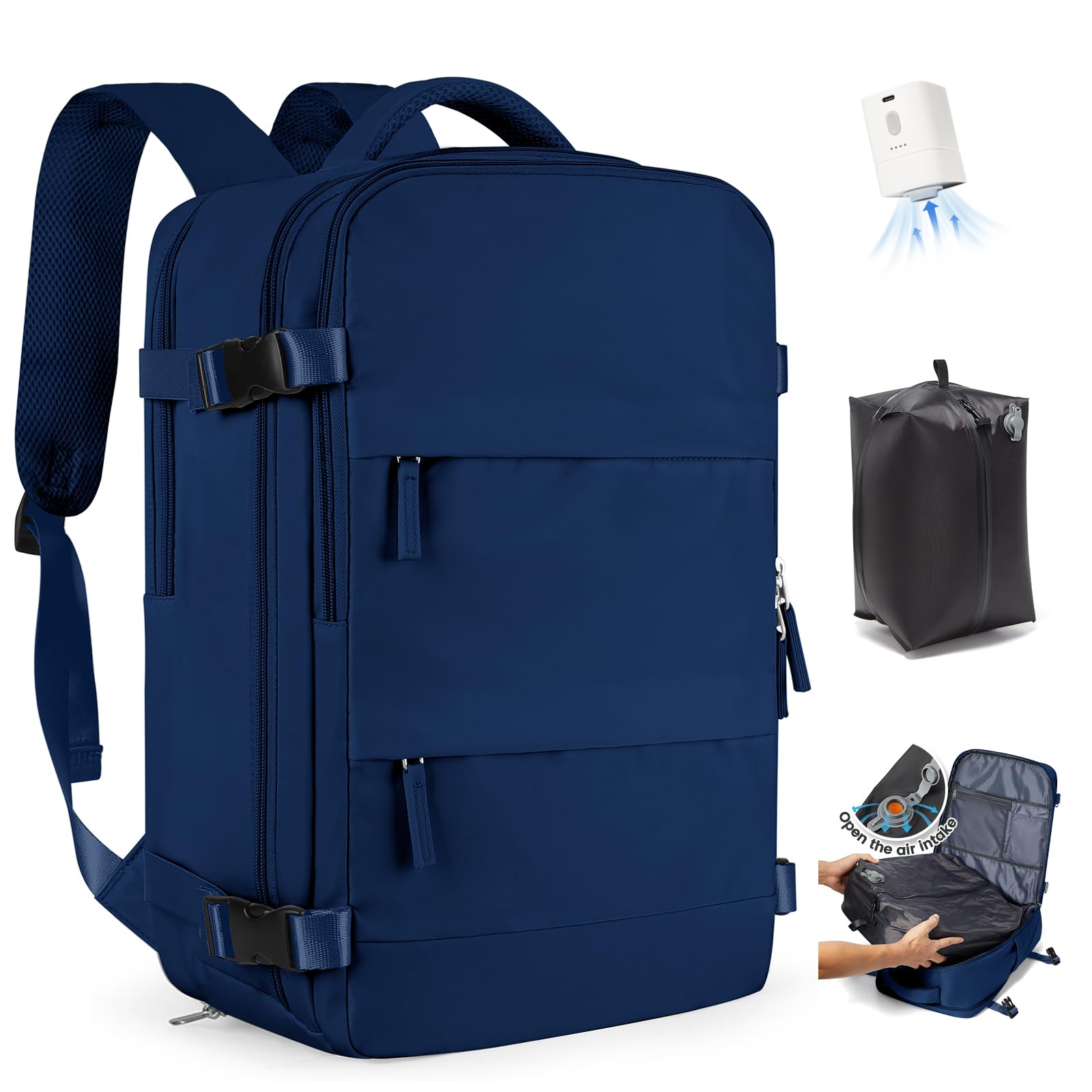 SZLX Vacuum Backpack Travel Bag with Pump Ryanair Cabin Bags 40x30x20