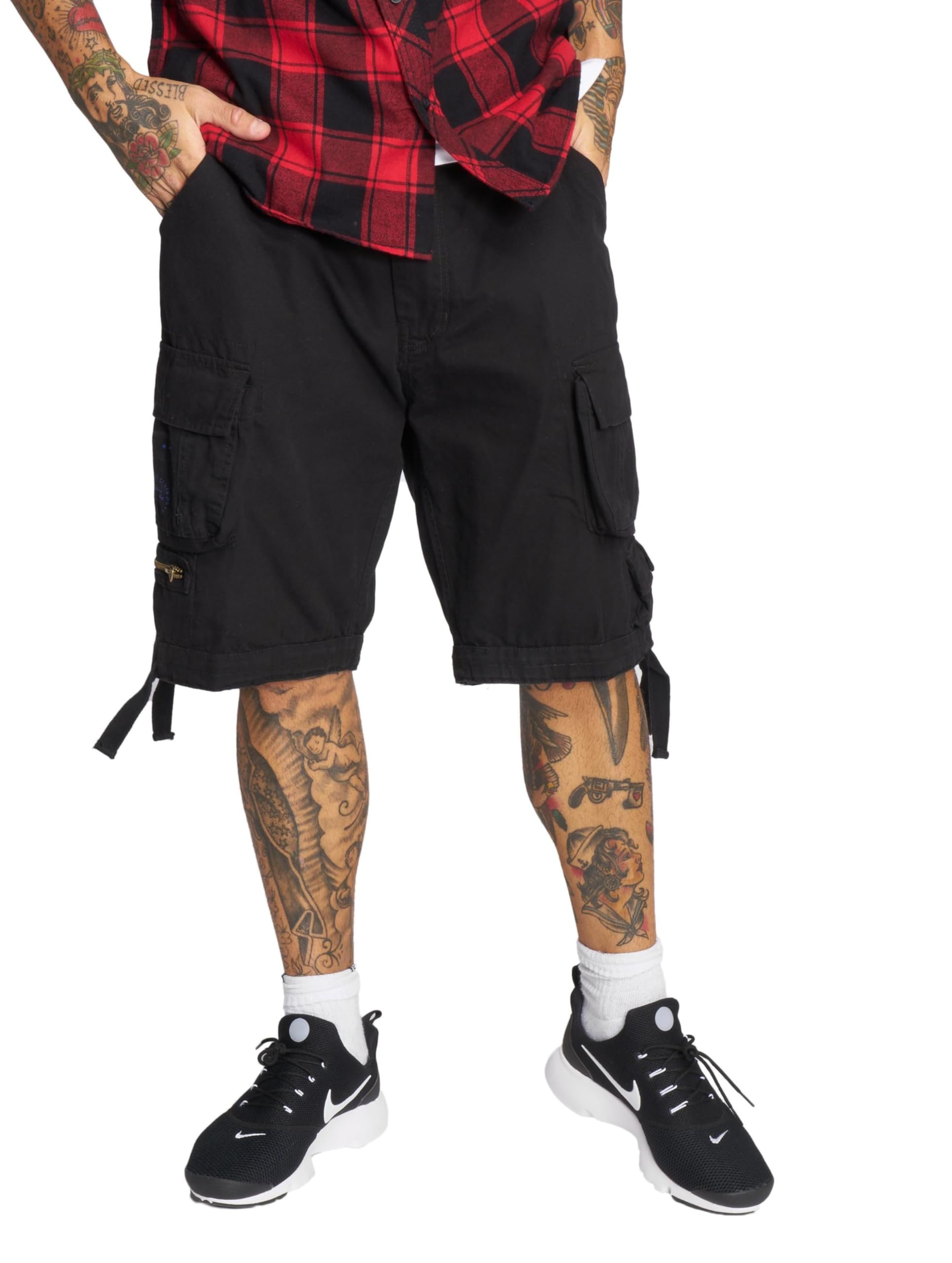 Brandit Savage Short Trousers with Belt Cargo Vintage Short Army Bermuda Shorts