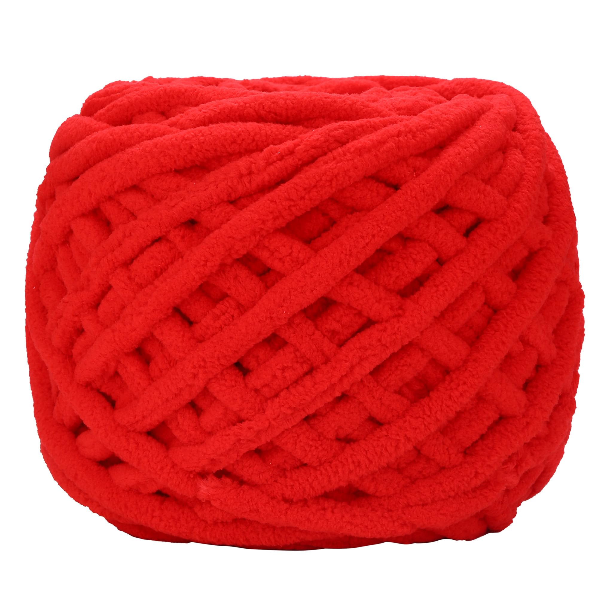 Plush Chenille Chunky Yarn for Crocheting 100g(54.6yd) - Bulky Thick Fluffy Yarn