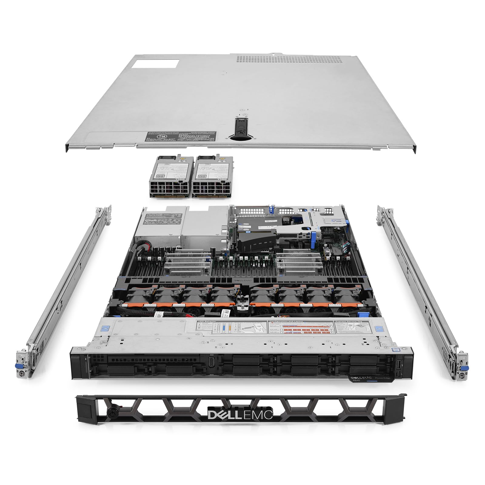 Dell PowerEdge R640 Server 2.10Ghz 32-Core 256GB RAM 8TB SSDs Rails Startup (Ren