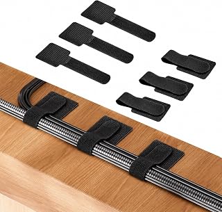 Cable Organizer - Desktop Data Cable Storage Artefact - Network Cable Tie (30,3,54 Inch, Black)