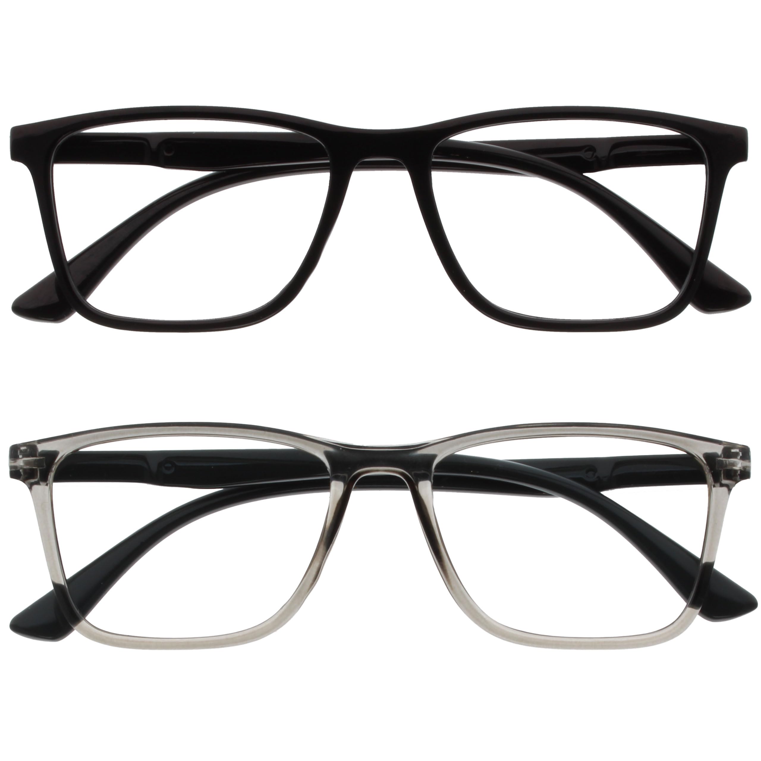 OPULIZE NYX Blue Light Blocking Reading Glasses - Rectangular Frame - UV Anti-Gl