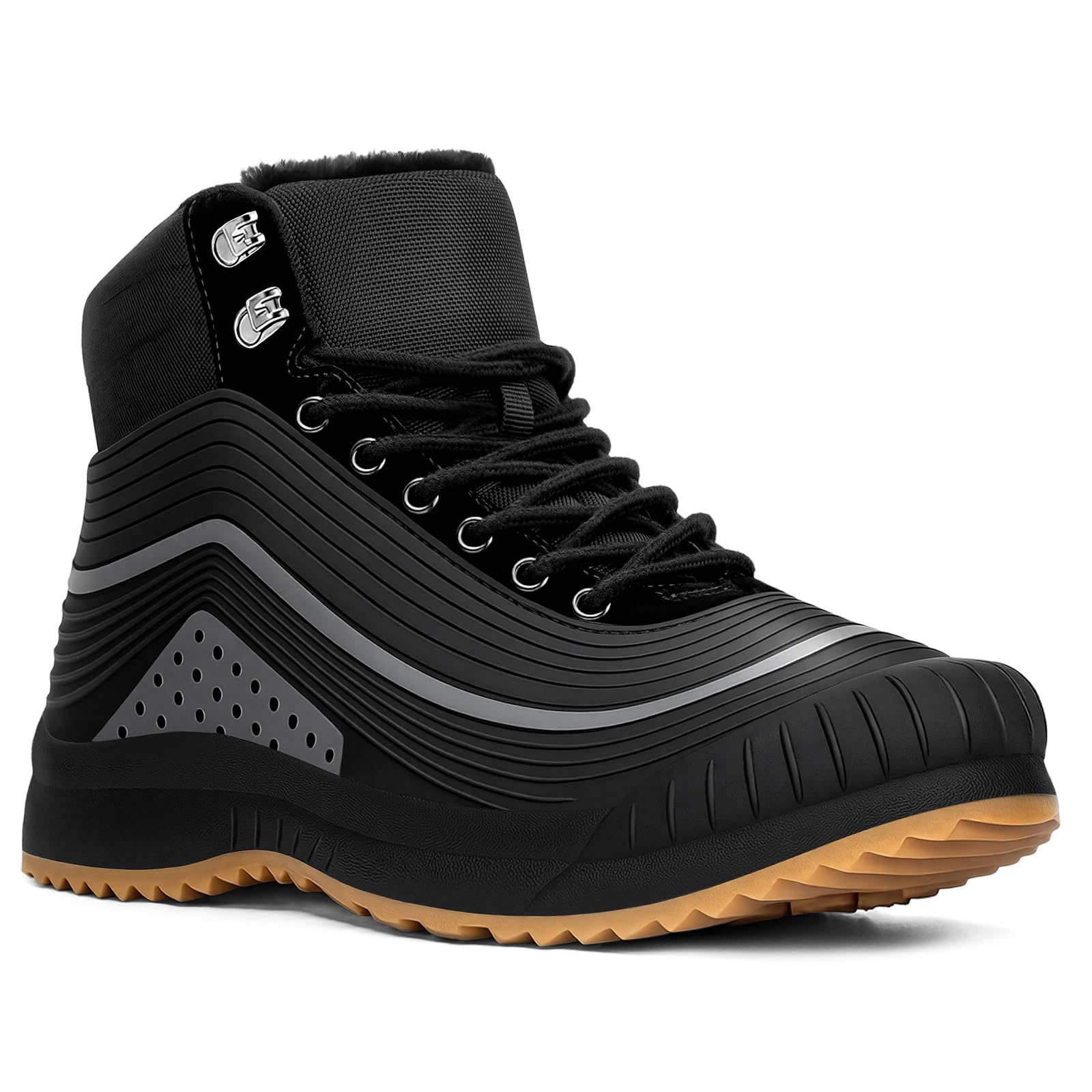 ulogu Snow Boots for Men Women丨Insulated Waterproof Fur Lined Booties丨Non Slip L