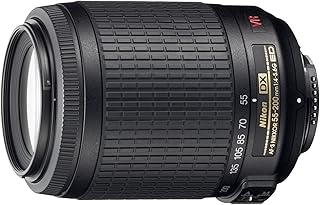 Nikon JAA798DA 55-200MM F/4-5.6 AF-S VR DX Black Lens - Bulk packaging (White box, New) (Renewed)