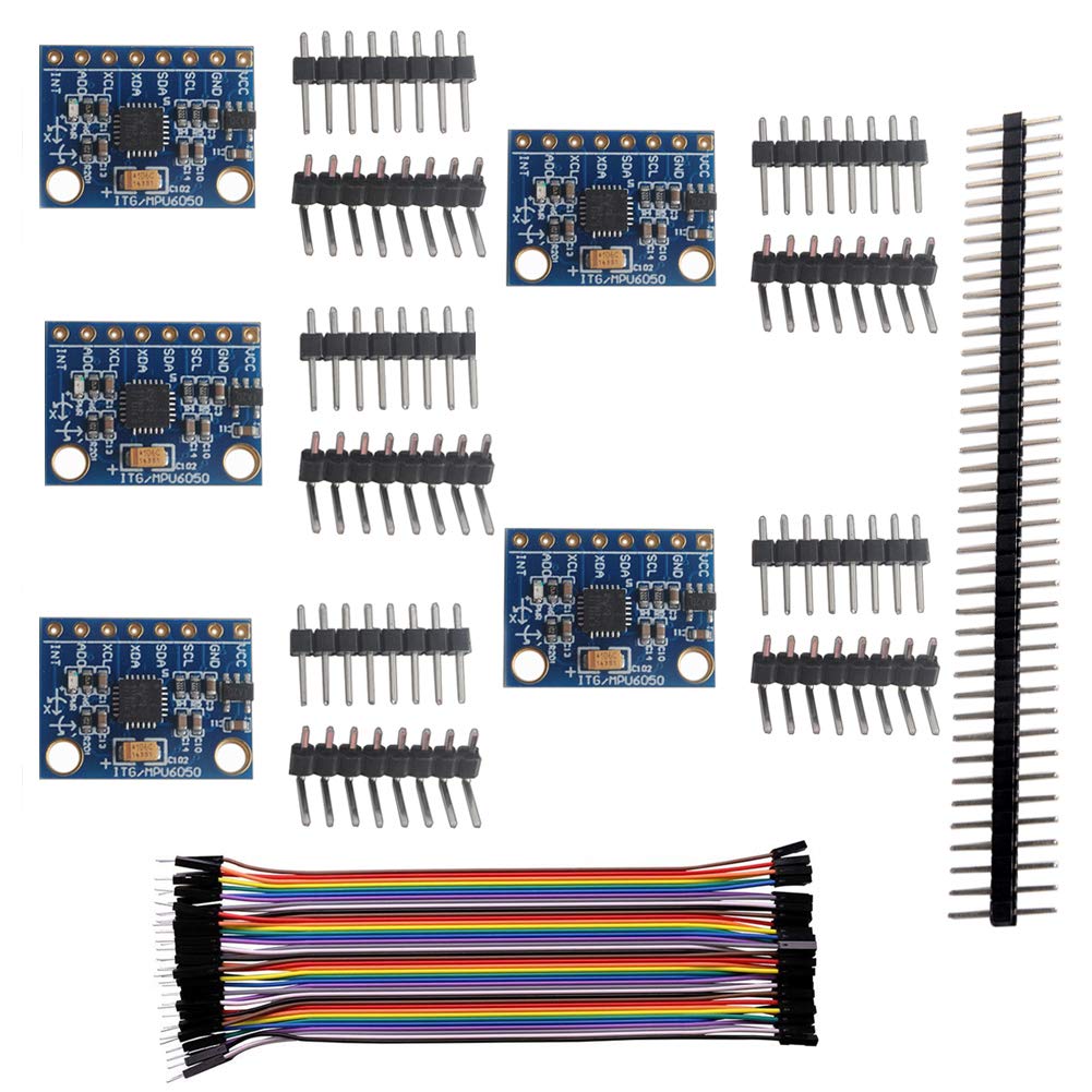 Wishiot 5pcs MPU-6050 Acceleration Sensor 6dof Three-Axis Accelerometer Gyro Sen
