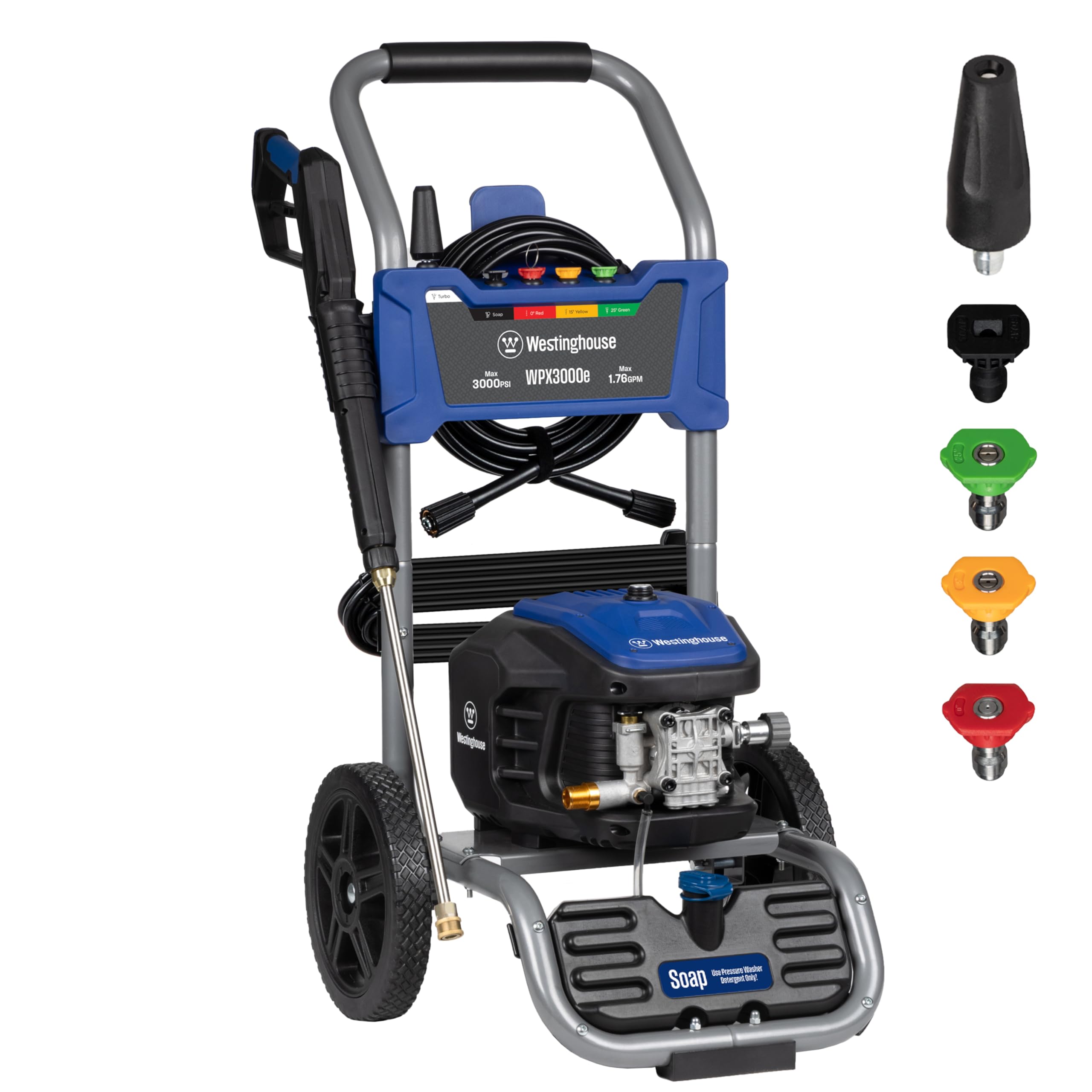 Westinghouse WPX3000e Electric Pressure Washer, 3000 Max PSI and 1.76 Max GPM, I