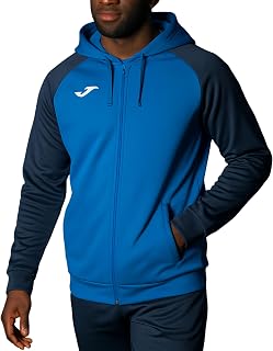 Joma Academy IV Men's Hooded Sweatshirt with Zip, 8XS - 3XL - Soft and Warm with Ribbed Edges on Cuffs and Bottom