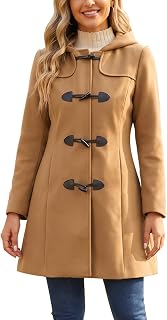 Allegra K Women's Coat Duffle Coat