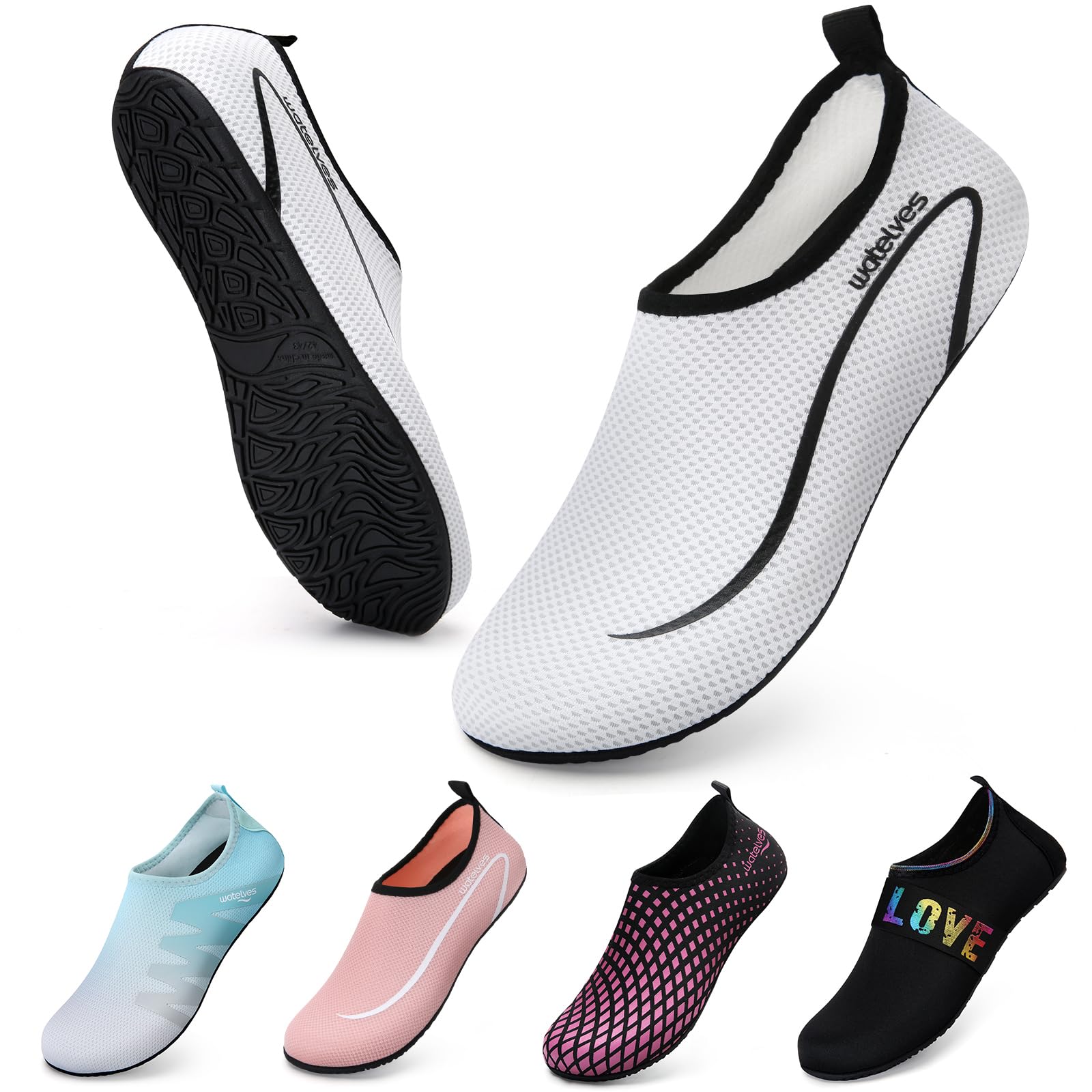 WateLves Water Shoes Men Women Unisex Quick Dry Non Slip Surfing Snorkeling Shoe