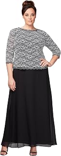 Alex Evenings Women's Plus Size Tea-Length Lace Mock Dress for Special Occasions
