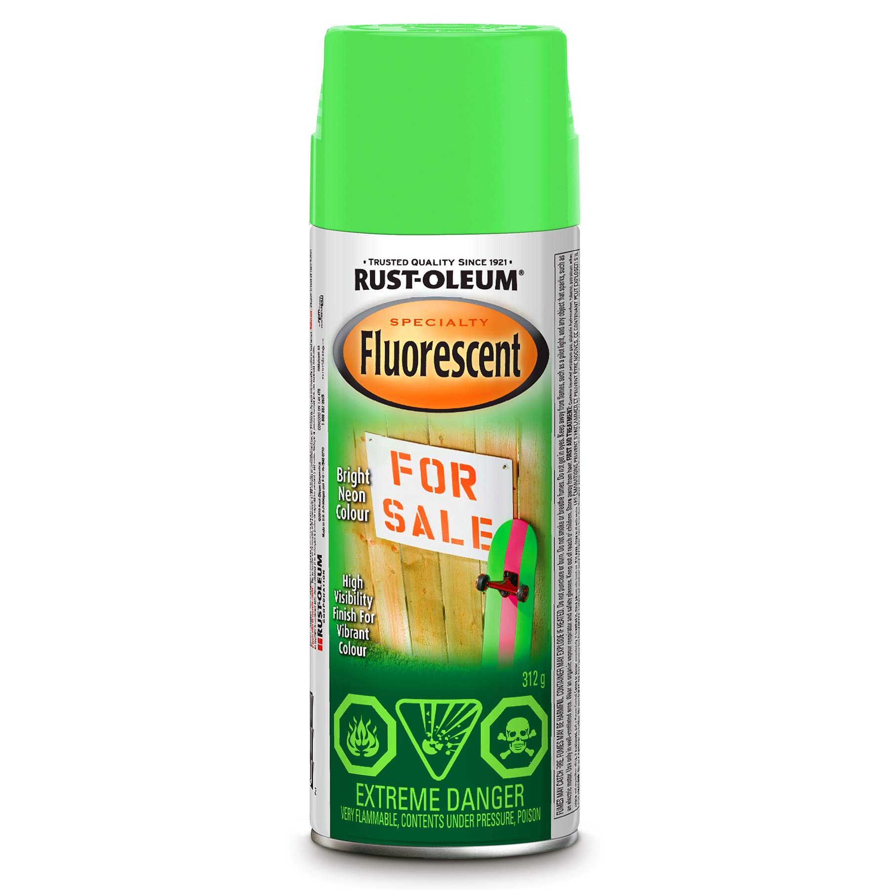 Specialty Fluorescent Spray Paint in Fluorescent Green