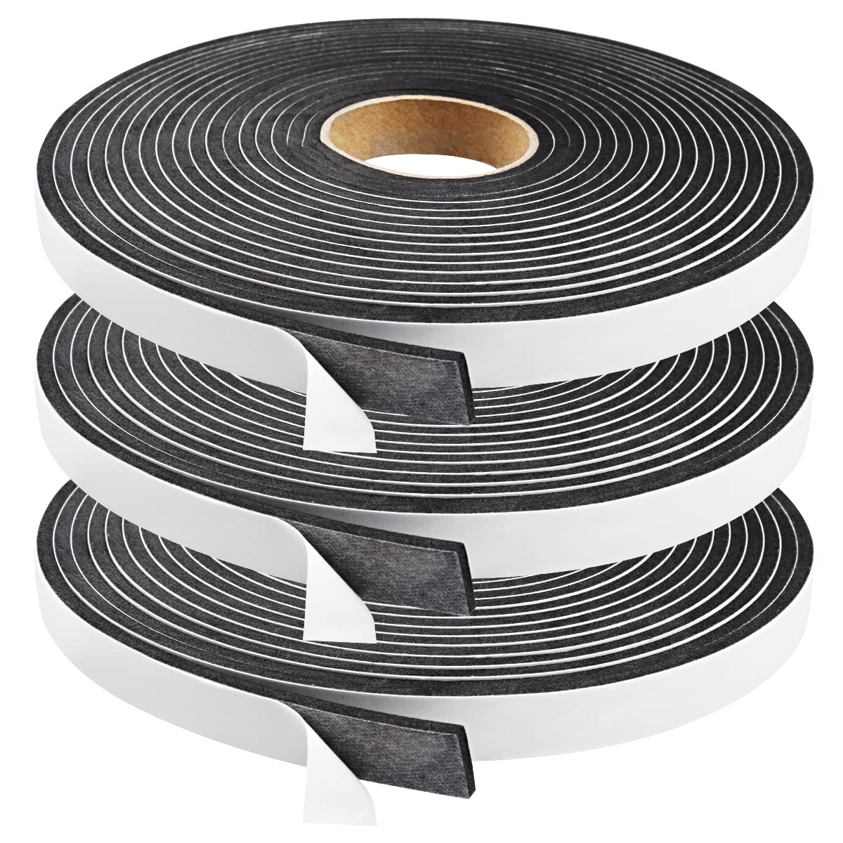 Seal Foam Tape,1/2 Inch W x 1/8 Inch T Weather Stripping for Door and Window,Hig
