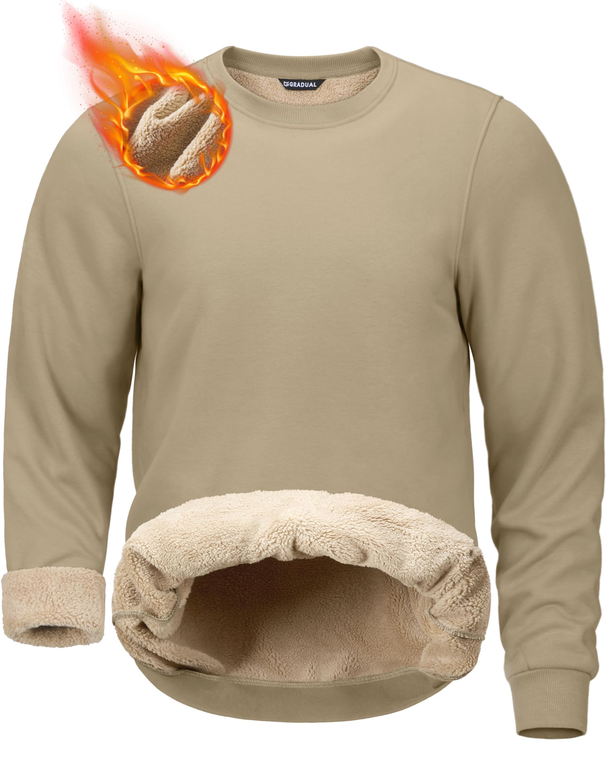 G Gradual Sherpa Lined Sweatshirts for Men Fleece Pullover