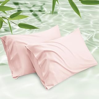 Bedsure Cooling Pillow Cases Pillow Covers Queen 2 Pack Rayon from Bamboo