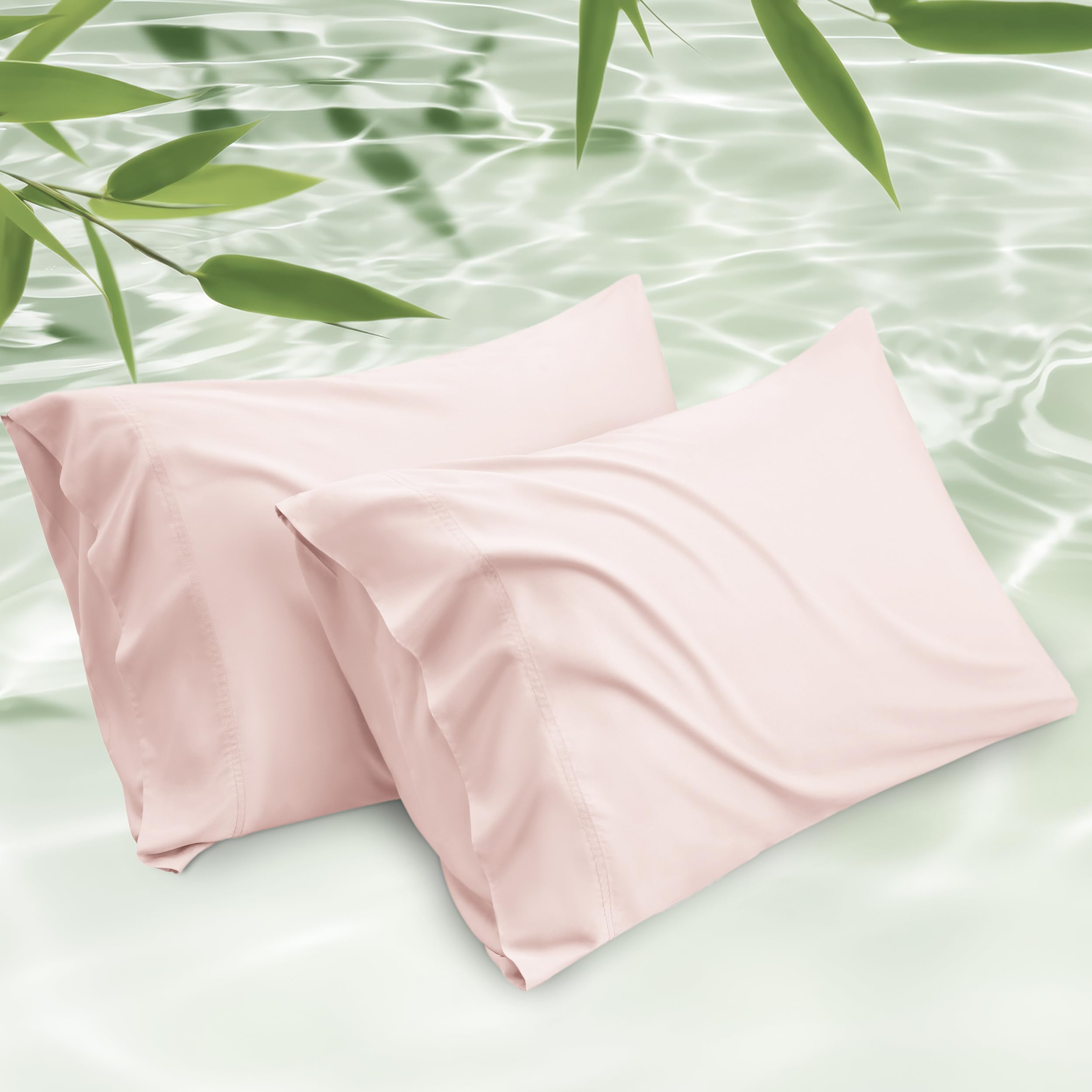 Bedsure Cooling Pillow Cases Pillow Covers Queen 2 Pack Rayon from Bamboo