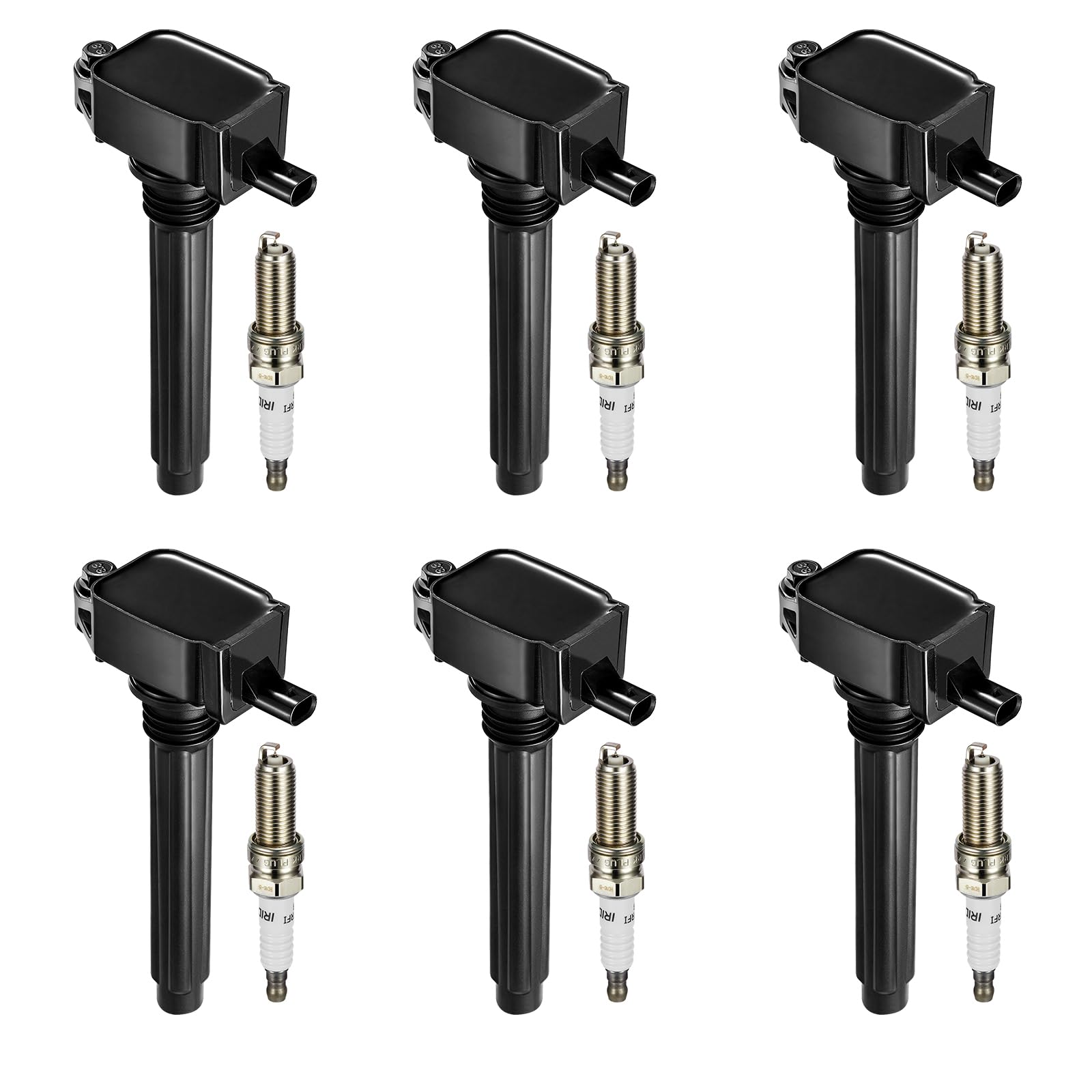 BDFHYK Ignition Coil UF648 and Spark Plug 97390 for Jeep Wrangler 12-17 | for Gr