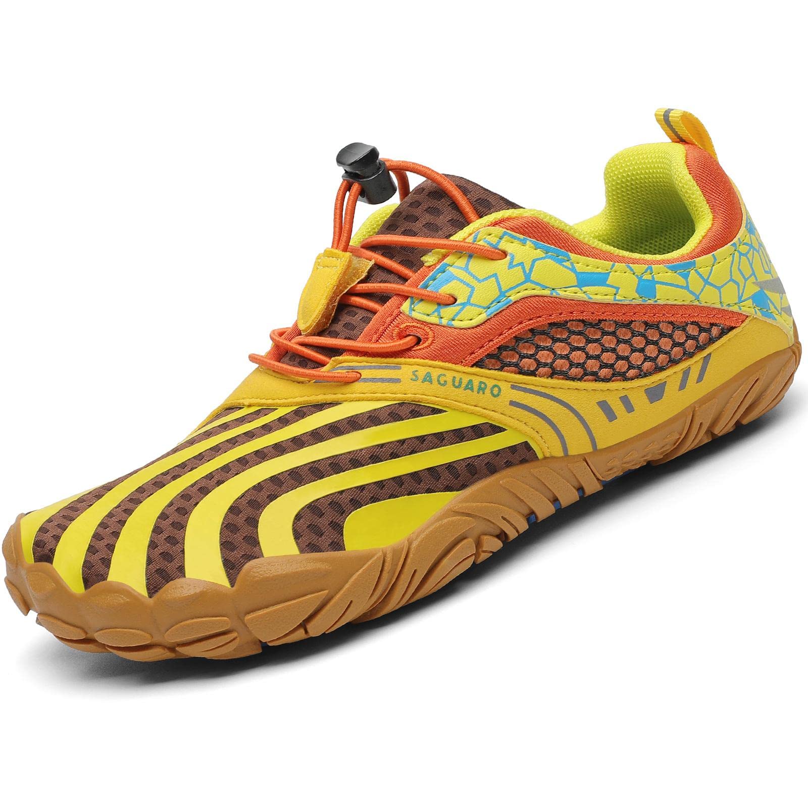 SAGUARO Kids Barefoot Trail Shoes Girls Breathable Minimalist Trainers, 24-36 EU