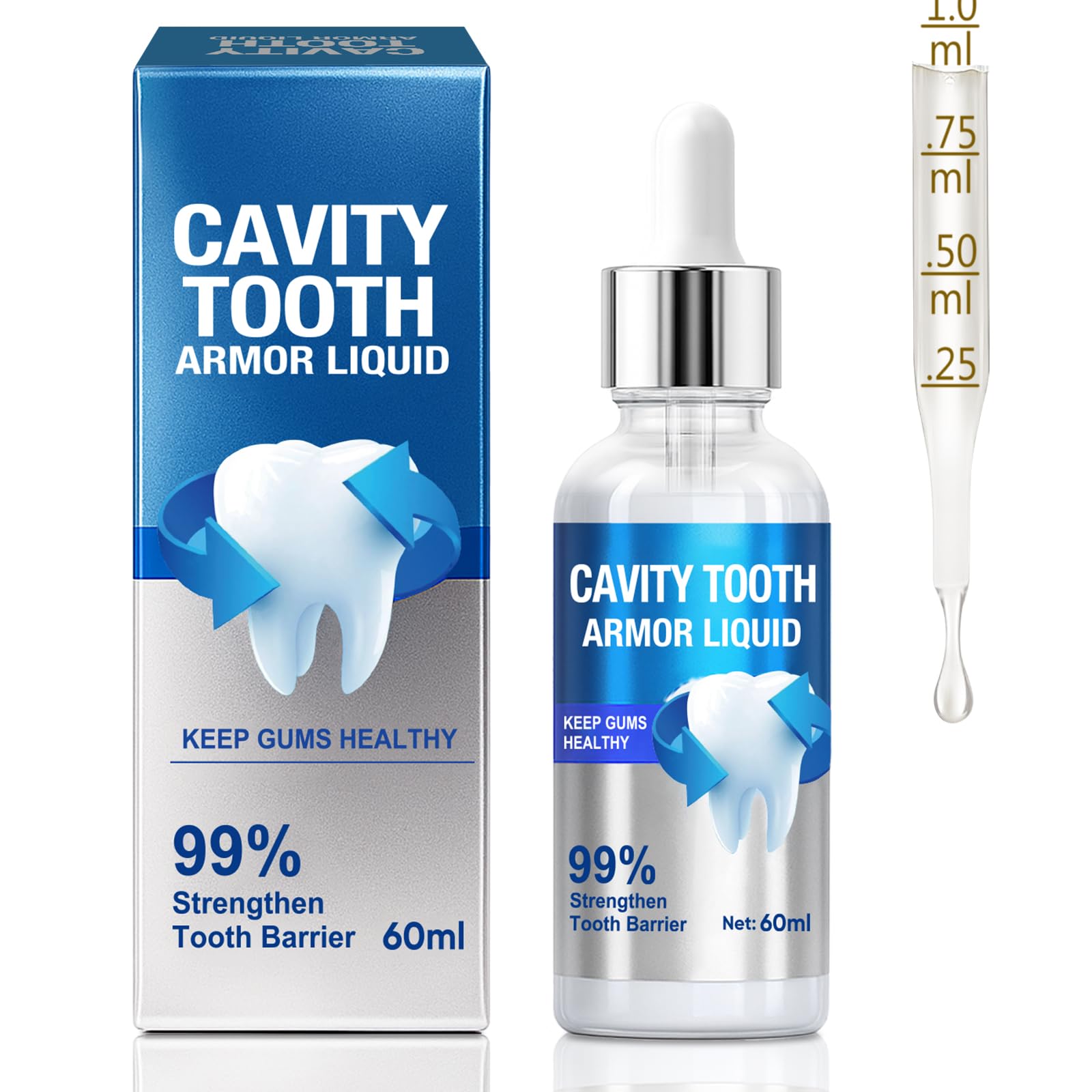 Advanced Tooth Serum Drops, Teeth and Gum Hygiene for Fresh Breath, 60ml