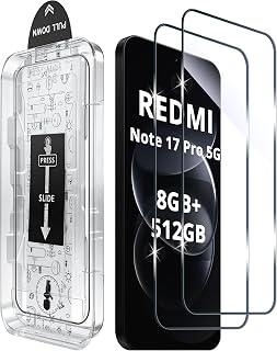 Aerku 2 Pieces Screen Protector for Xiaomi Redmi Note 17 Pro 5G