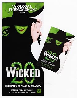 Stephen Schwartz "WICKED" Celebrating 20 (Twenty) Years on Broadway 2023 Broadway Musical (2) Advertising Flyers