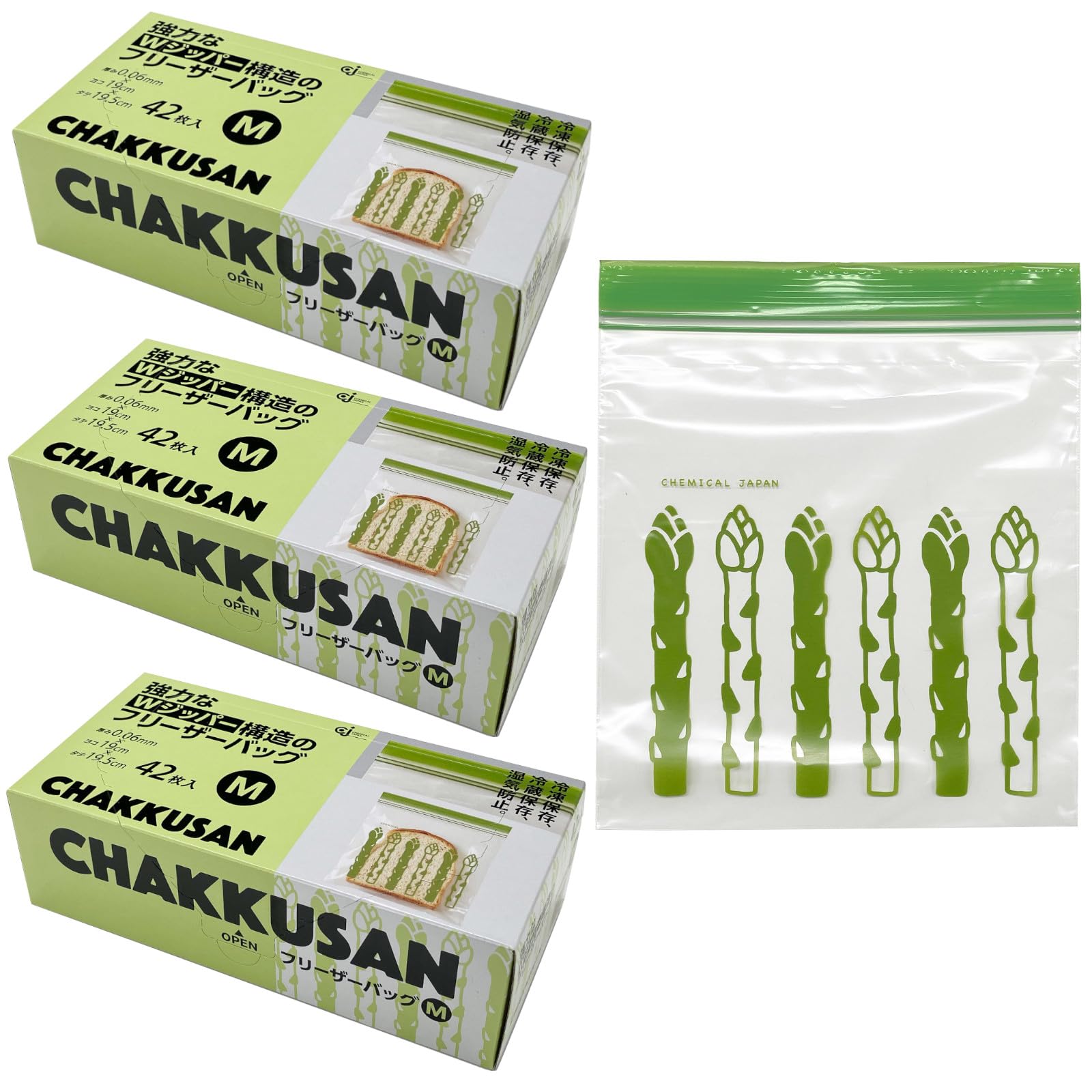 Chemical Japan Storage Bags, M, 126 Pieces, Freeza Bag (Set of 42 Sheets x 3), S