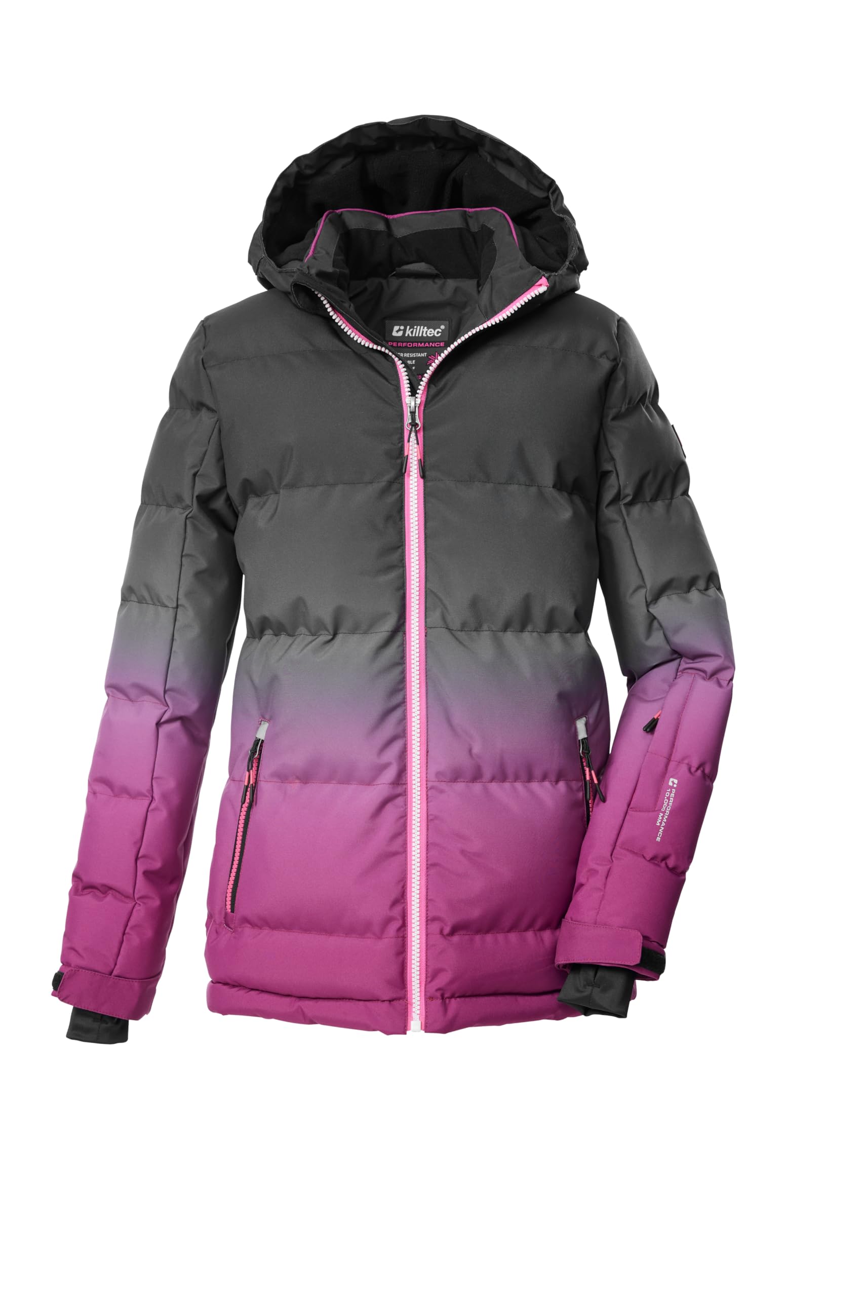 killtec Ksw 330 Grls Ski Qltd Jckt Ski Jacket/Padded Ski Jacket with Hood and Sn
