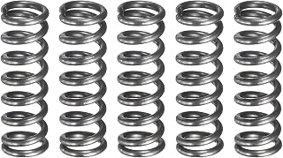 uxcell 5Pcs Compression Spring, 5mm OD, 0.8mm Wire Size, 15mm Free Length, Spring Steel Construction Extended Mechanical Compression Springs for Shop and Home Repairs, Silver Tone