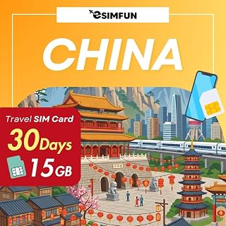5G Mainland China 30Days Unlimited Data SIM Card | 15GB High-Speed 5G Data | Include Xinjiang & Tibet | No Need Registration | Support Google, Facebook, Instagram, Whatsapp & More