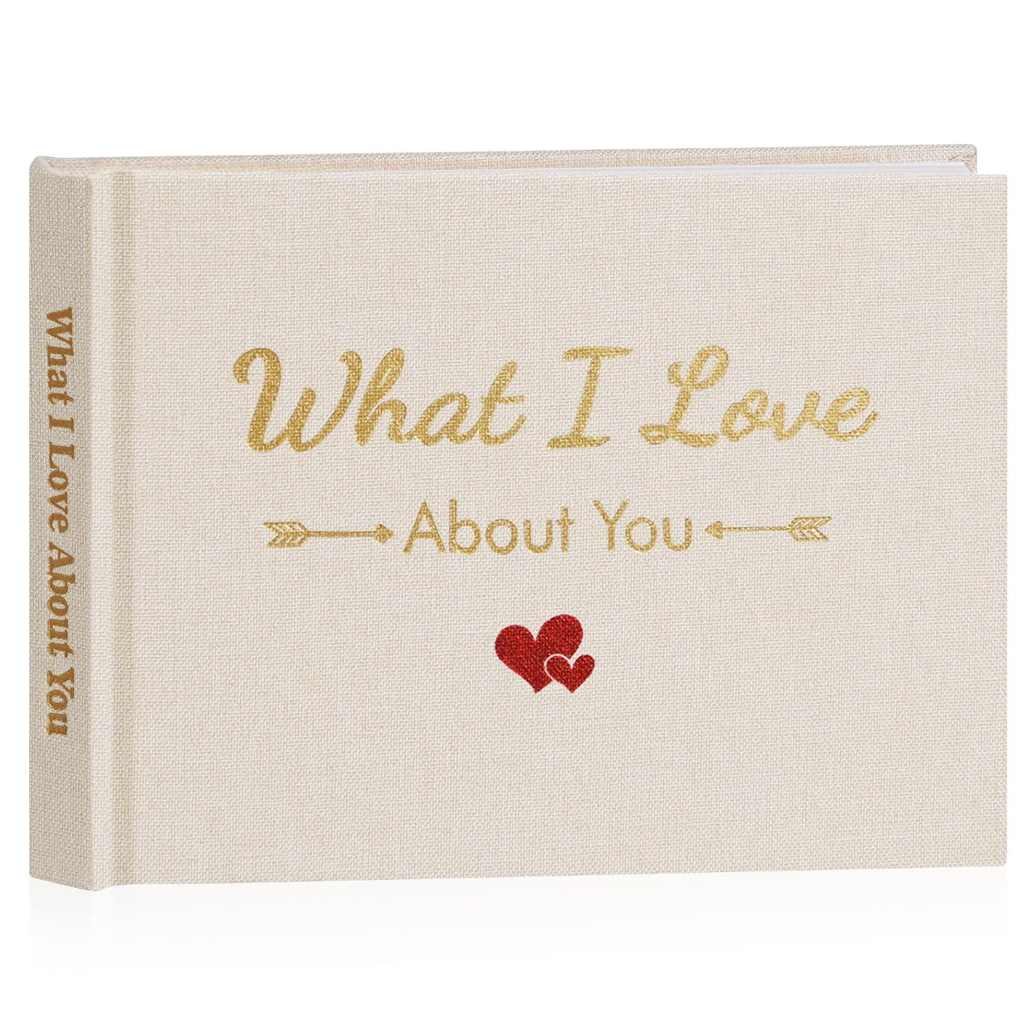 Artmag What I Love About You Fabric Journal for Couples Sentimental Gifts for Bo