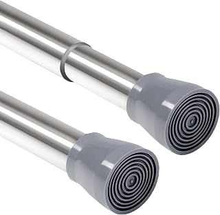 1 piece Shower rod without drilling, curtain rod without drilling Adjustable, shower curtain rod, telescopic rod for closet, bathroom shower curtain - 48-70cm φ25mm stainless steel