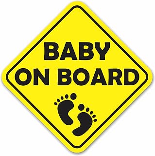 Baby On Board Yellow Vinyl Decal Bumper Sticker Baby Girl Sticker Car Truck Van Window Sticker Self Adhesive Vinyl Car Sticker