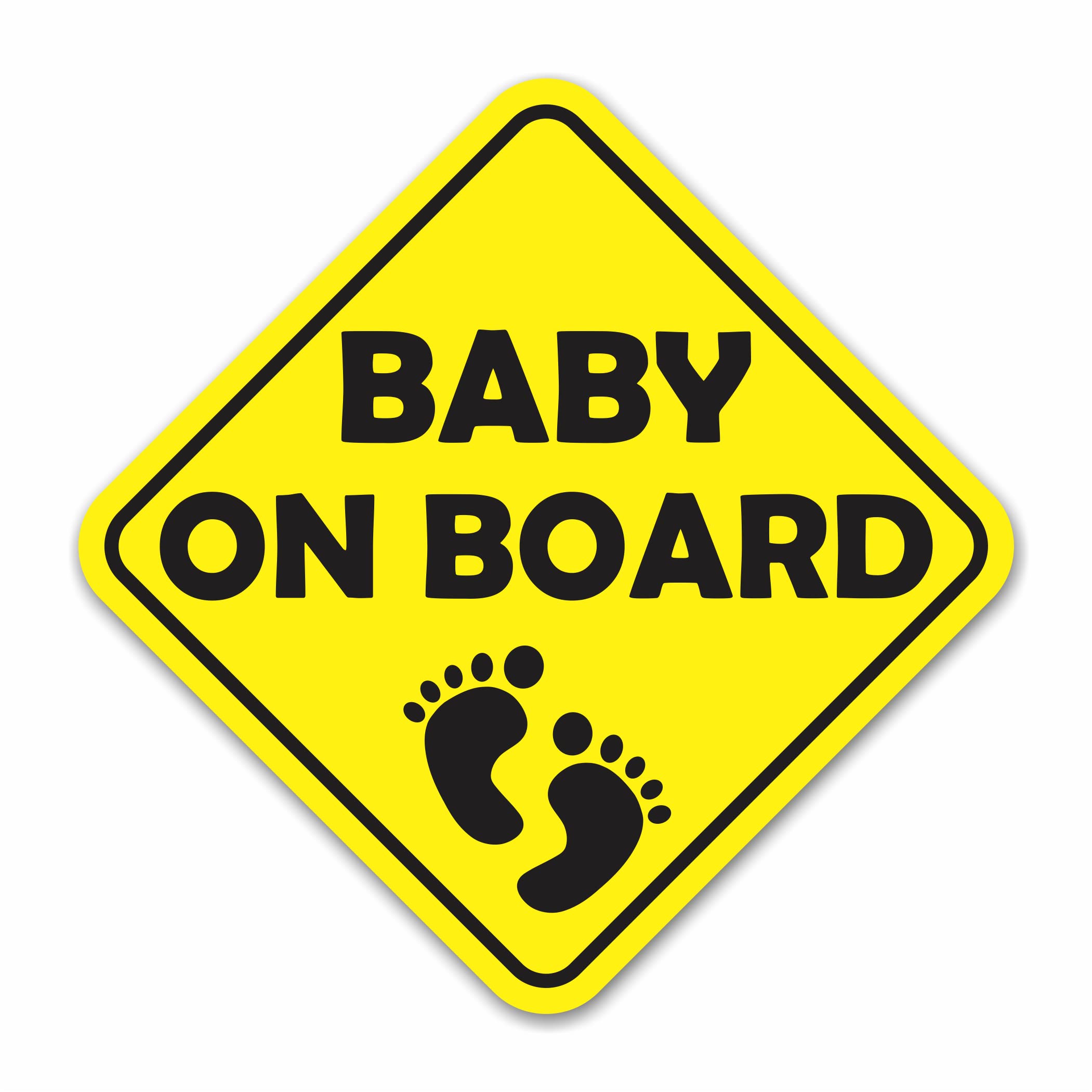 Baby On Board Yellow Vinyl Decal Bumper Sticker Baby Girl Sticker Car Truck Van 