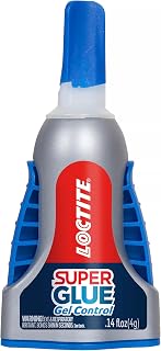 Loctite Super Glue Gel Control, Clear, 0.14 fl oz Bottle, 1 Pack - Superglue for Plastic, Wood, Metal, Crafts & Repair, Cyanoacrylate Adhesive Instant Glue, Quick Dry
