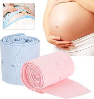 YUYTE Fetal Heart Monitor Belt for Pregnancy – 2-Piece Ultrasound Belt Set with Adjustable Elastic Band, Reusable Monitoring Band Compatible with Most D