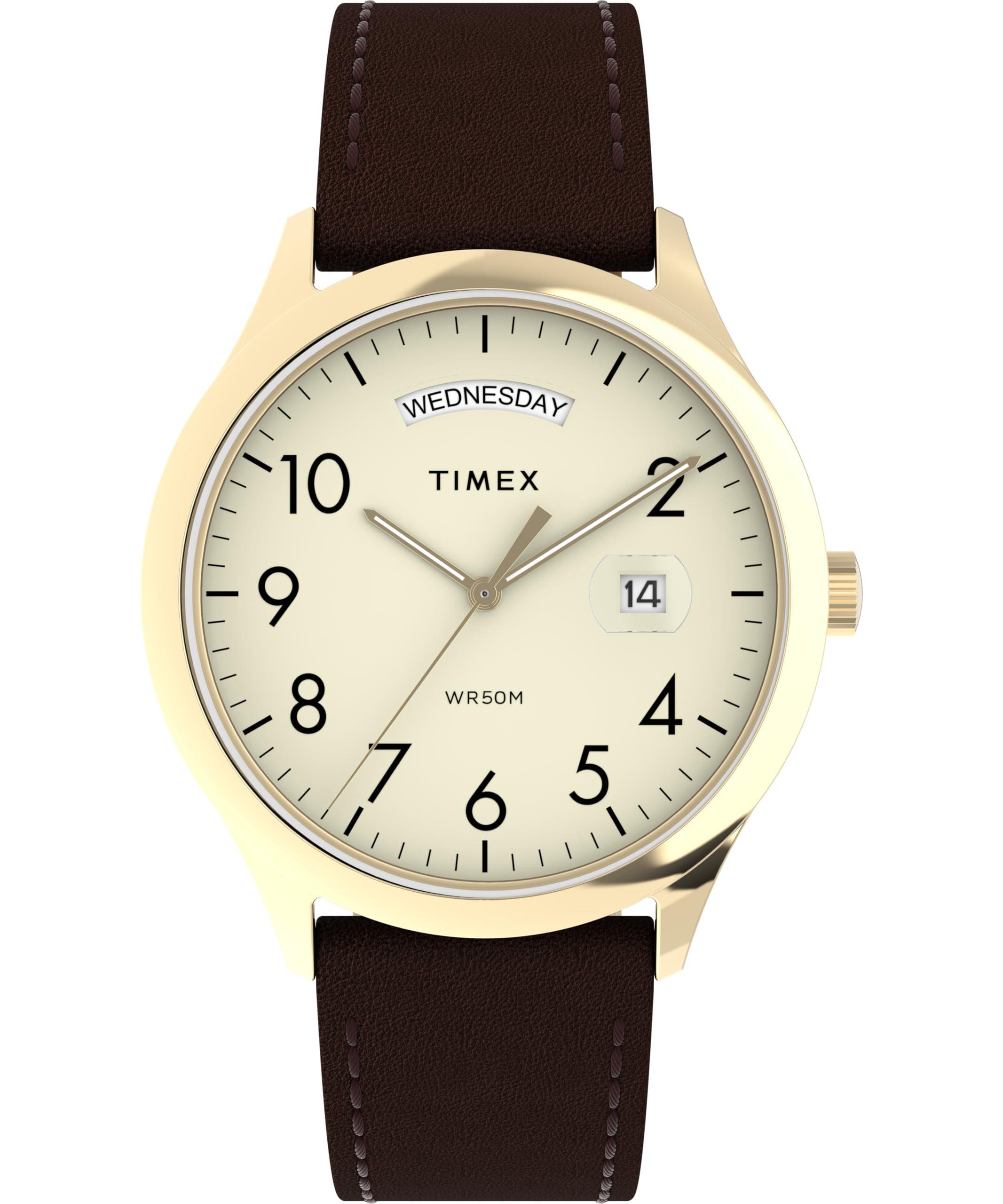 Timex Easy Reader - Reloj para Hombre de 40 mm, Pulsera en Piel Negra, Esfera Bl