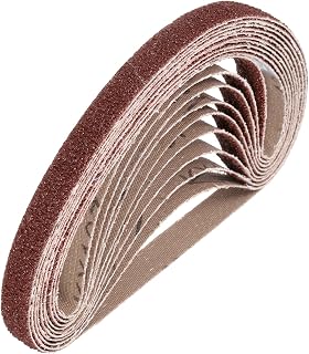 HARFINGTON 3/4 x 18 Inch Sanding Belts, 10 Pcs 36 Grit Aluminum Oxide | Abrasive Belt Sander File Belt for Woodworking, Metal Polishing, Knife Sharpener