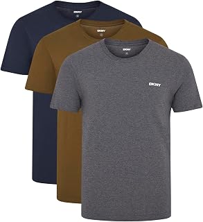 DKNY Giants Pack T-Shirts Men Short Sleeve | 100% Breathable Cotton |