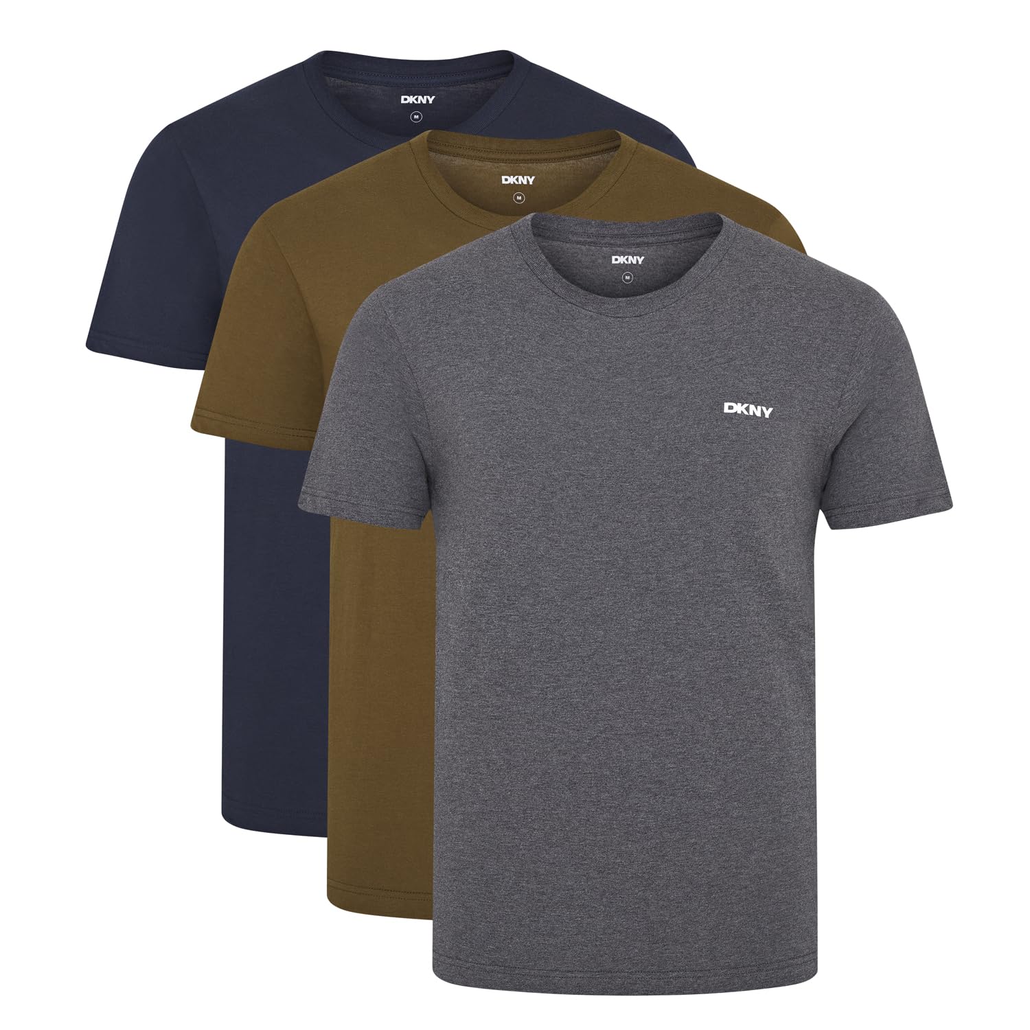 DKNY Giants Pack T-Shirts Men Short Sleeve | 100% Breathable Cotton |