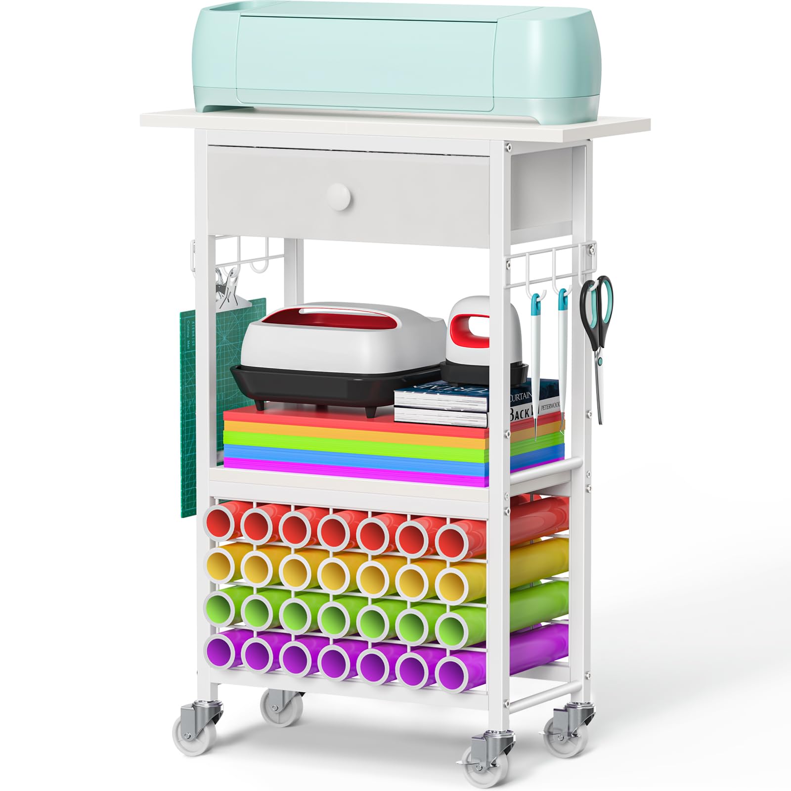 Snughome Craft Cart Compatible with Cricut Maker, Craft Organizers and Storage T