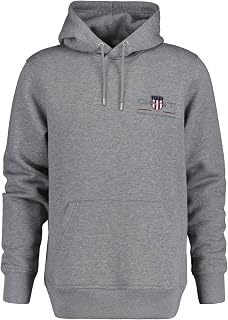 GANT Men's Hooded Sweatshirt Pullover Normal, Black