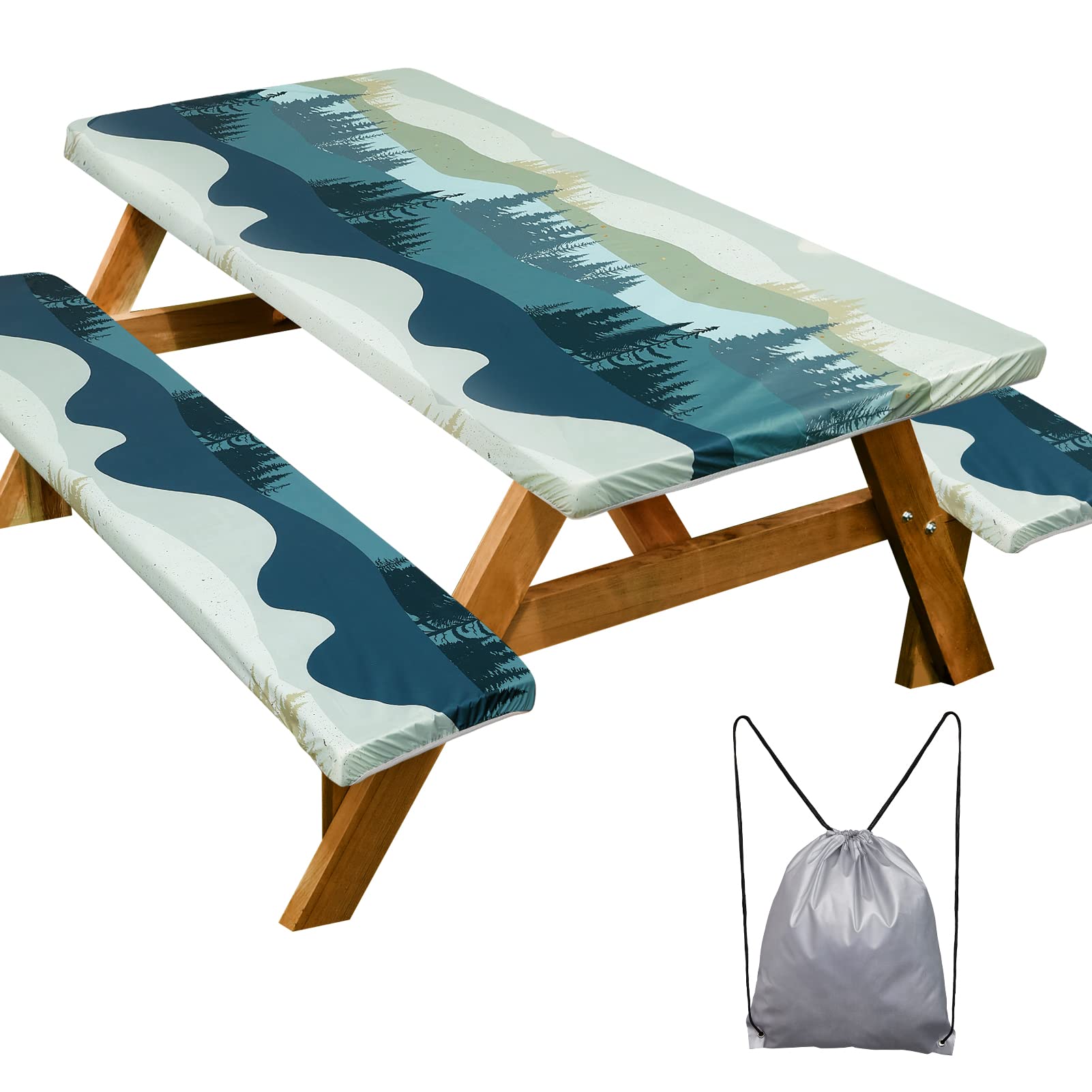 Play Tailor Picnic Table Cover Bench Covers Camping Essentials Tablecloth | Wate