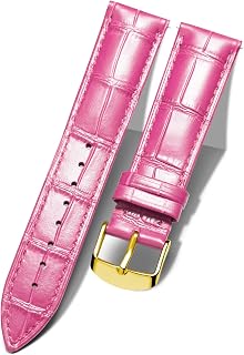 BINLUN Leather Watch Strap 10mm-24mm Crocodile Design Alligator Quick Release Replacement Straps for Smartwatch Men Women