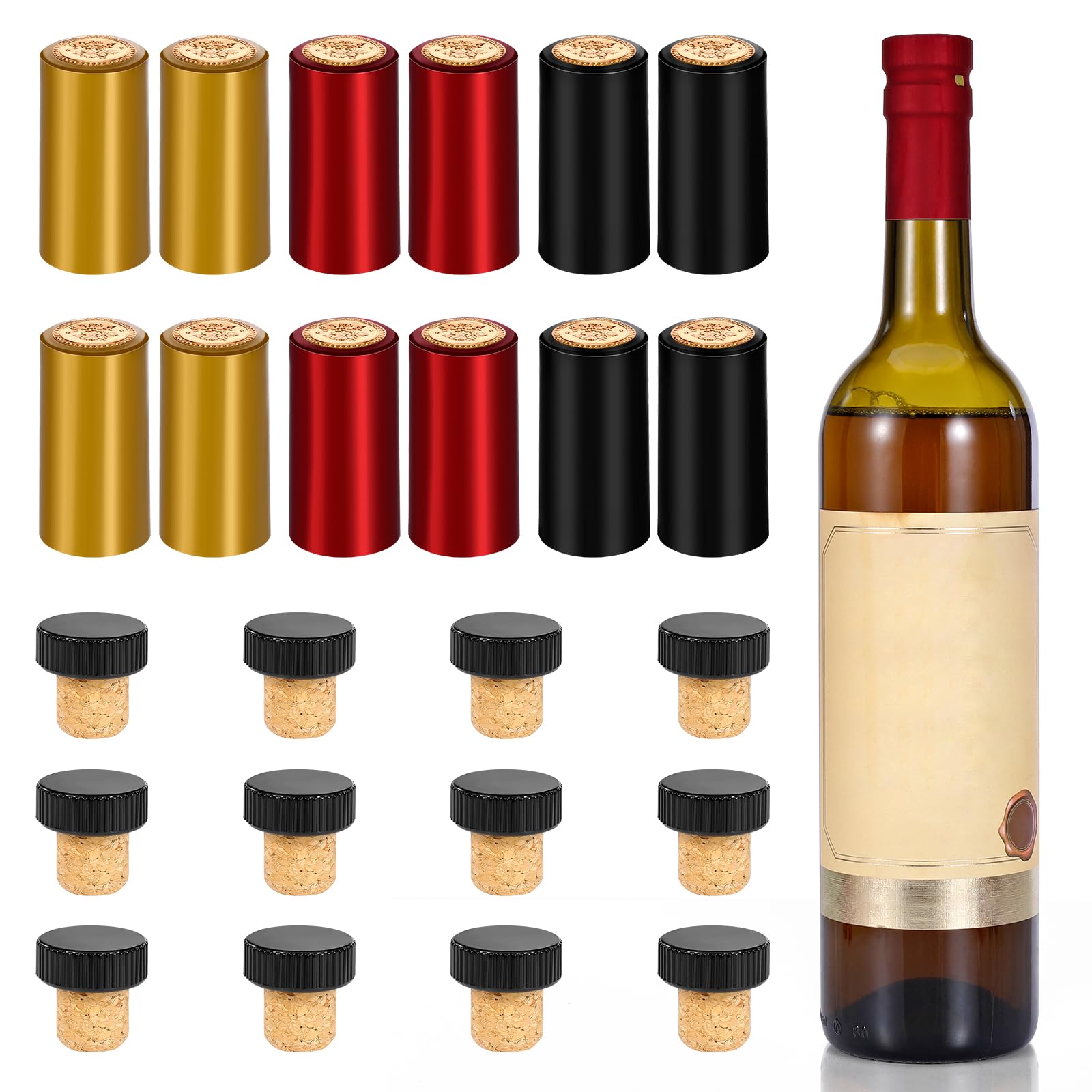 30 Pcs Wine Sealer for Wine Bottles - Bottle Sealer for Cruise | Plastic Heat Sh